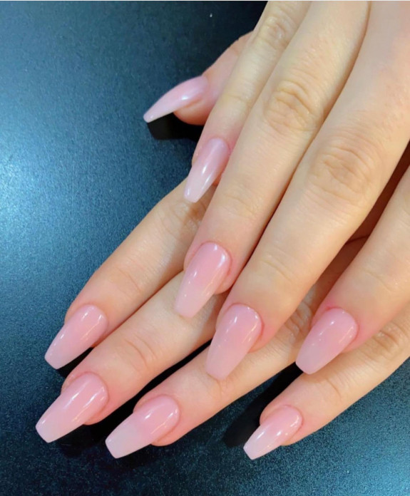 26 Plain Acrylic Nails in 2022 — Sheer Pink Nails