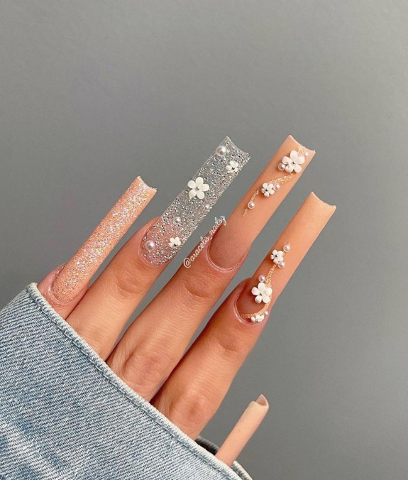 30 Cute Peach Nail Ideas — Acrylic Ombre Peach Nails