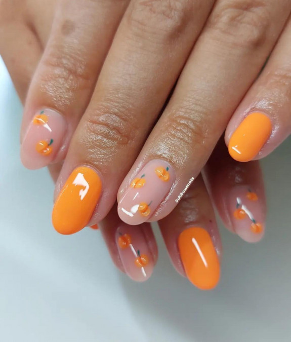 30 Cute Peach Nail Ideas — Peach Polish Nails