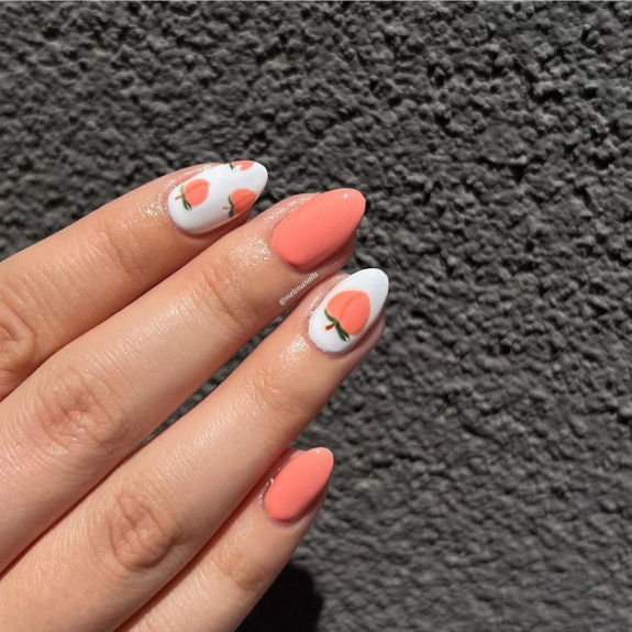 30 Cute Peach Nail Ideas — Peach Design Nails