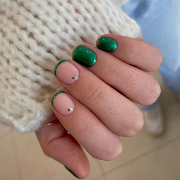 33 Best Fall Nail Colors — Green French & Polish Nails