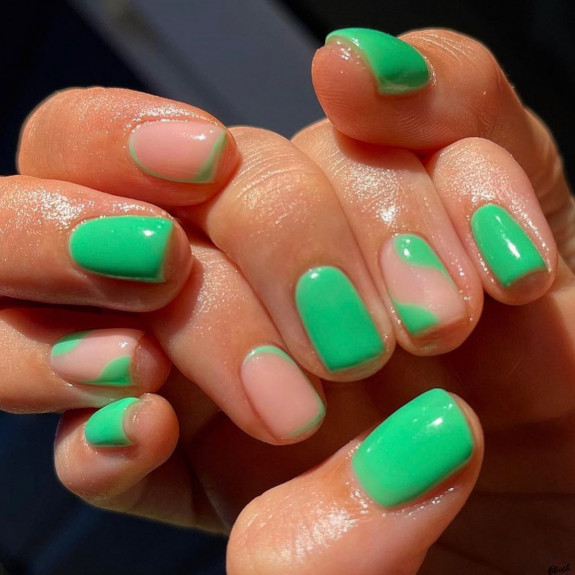 31 Cute September Nail Ideas — Fresh Green Nails