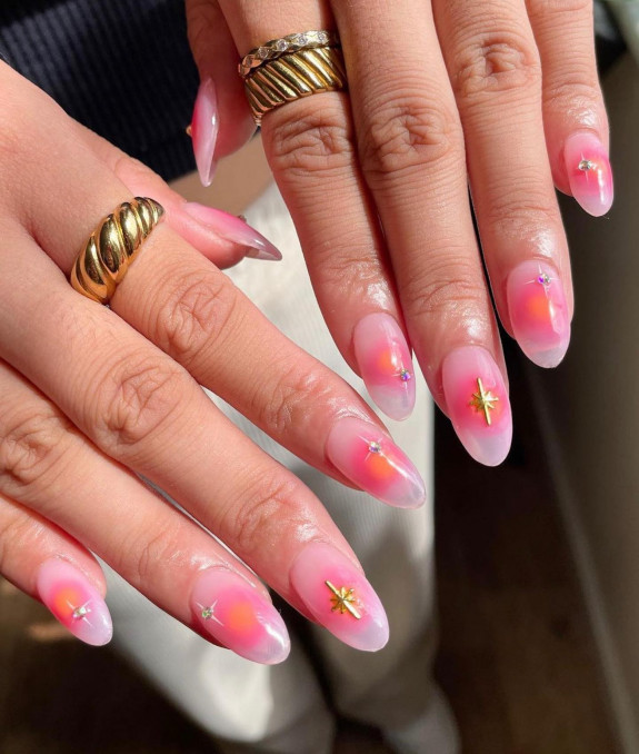 flower nails, mix and match nail designs, different color nails, two-toned nails, french tip nails, to abstract nails, september nail designs, beautiful nails, nails colors ideas, latest nail art designs, beautiful nails pics, pretty nail designs