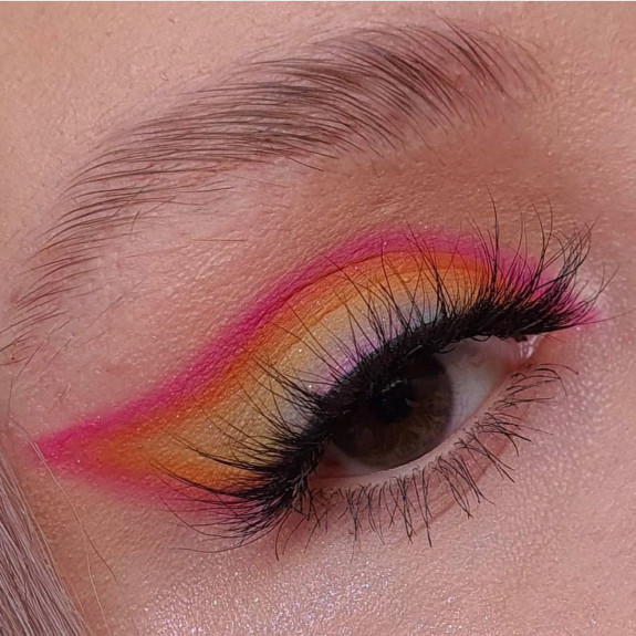 35 Eyeshadow Makeup Looks — Orange and Pink Eyeshadow Makeup