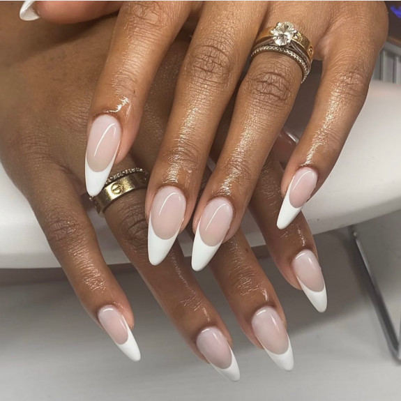 50 Cute French Tip Nails To Try in 2022 — Stiletto French Tip Nails