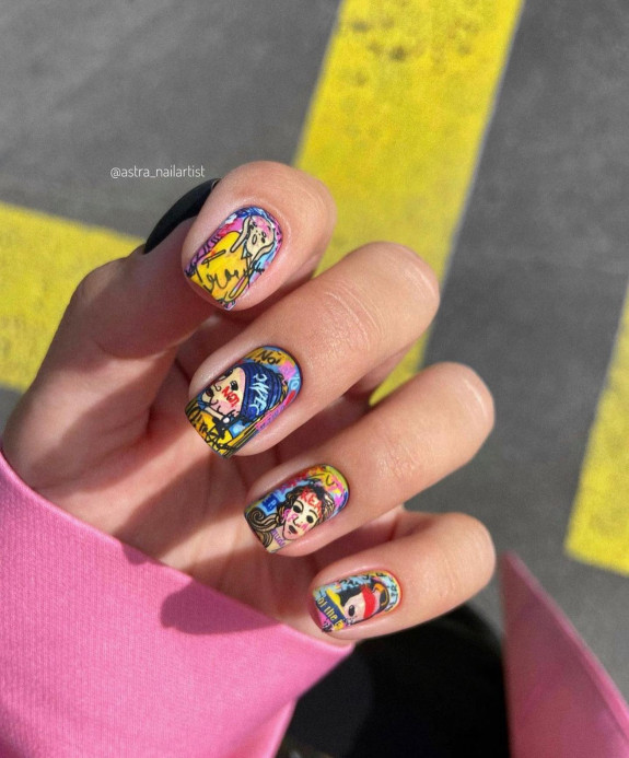 43 Late Summer Nails — Art Short Nails