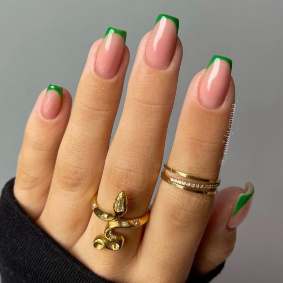 50 Cute French Tip Nails To Try in 2022 — Bottega Green French Tip Nails