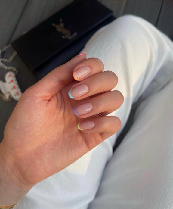 50 Cute French Tip Nails To Try in 2022 — Different Color French Tip Nails