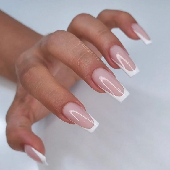 50 Cute French Tip Nails To Try in 2022 — White Tip Acrylic Nails