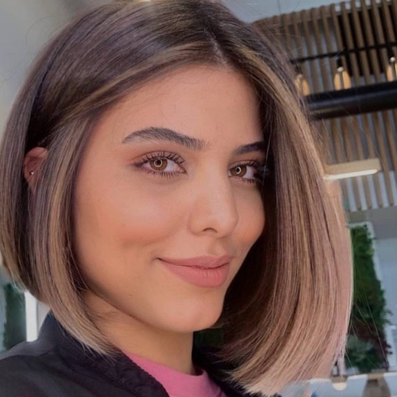 45 Flattering Long Bob Haircuts — Lob Ash Brown Face Lights