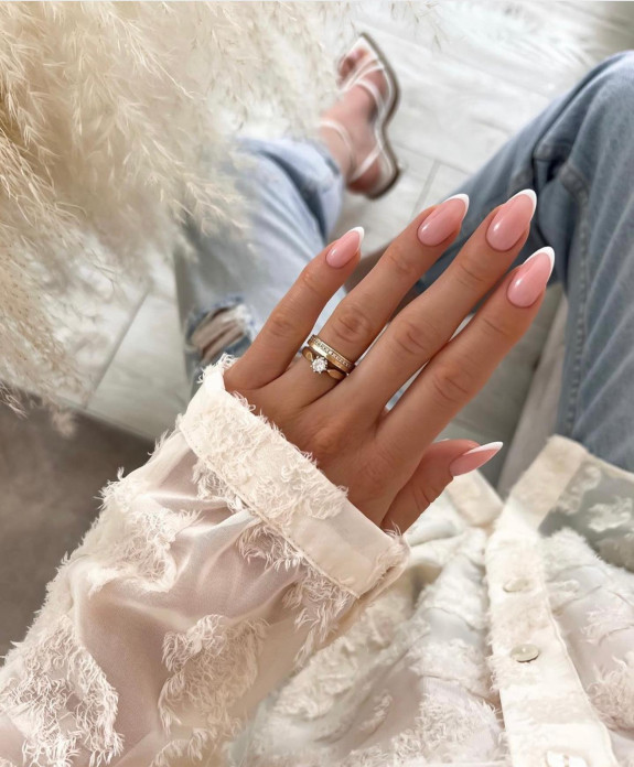 50 Cute French Tip Nails To Try in 2022 — Almond French Tip Nails