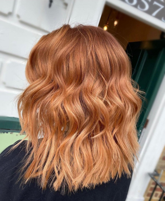 29 Orange Hair Color Ideas — Orange Fading with Waves