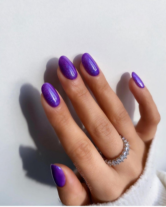 33 Purple Nail Designs — Shimmery Purple Nails