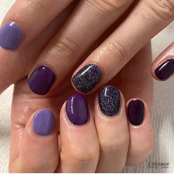 33 Purple Nail Designs — Shades of Purple Short Nails