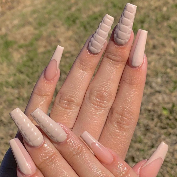 31 Best Crocodile Nail Designs — Nude Croc Skin Nails