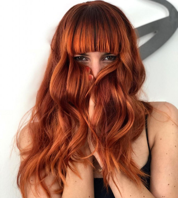 35 Best Copper Hair Color Ideas — Dark Copper Hair Color + Fringe