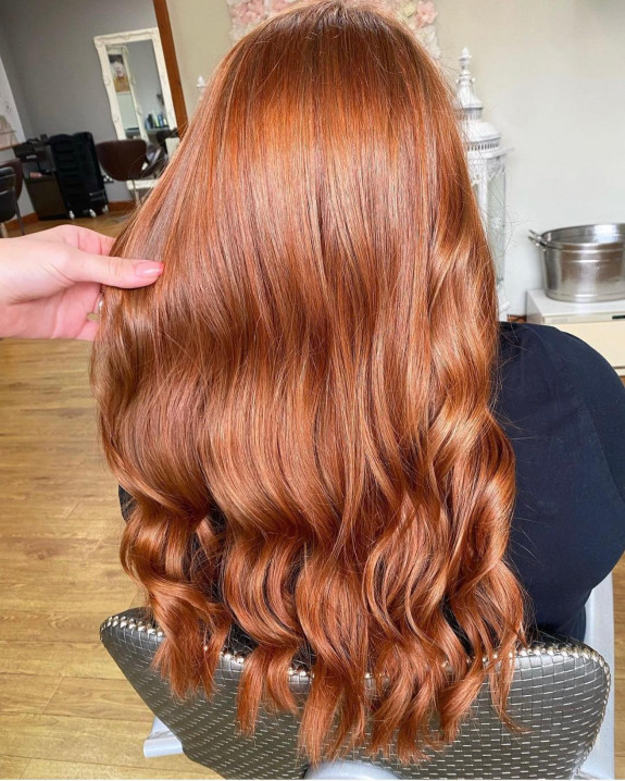 Best Copper Hair Color Ideas Wavy Long Hair