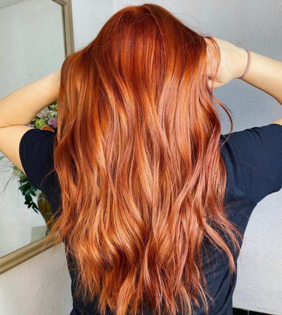 35 Best Copper Hair Color Ideas — Rich Copper with Orange Highlights