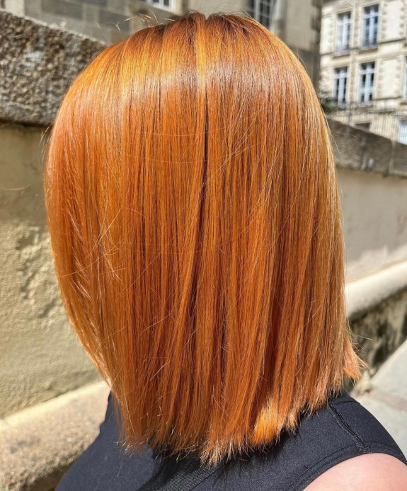 35 Best Copper Hair Color Ideas — Copper Lob Haircut