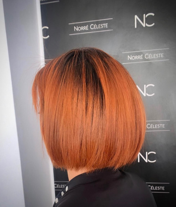 35 Best Copper Hair Color Ideas — Bob Haircut with Shadow Roots