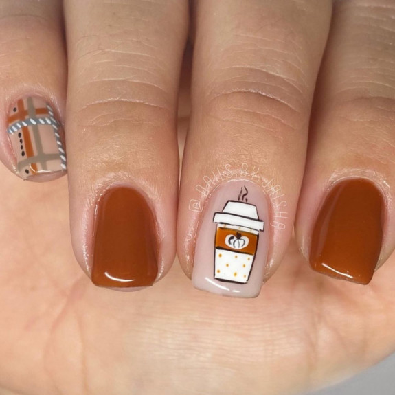 35 Fresh Autumn Nail Art Ideas To Try Now — Spice Latte Nails