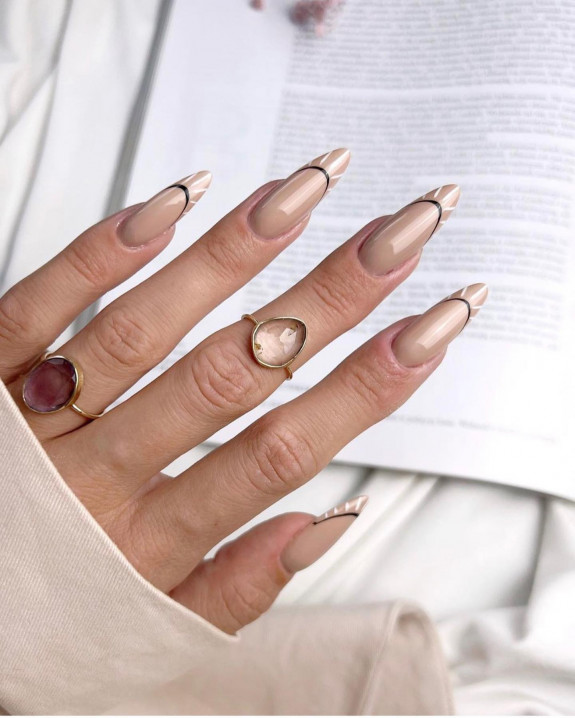 30 Pretty Fall Nail Designs in 2022 — Neutral Almond Nails