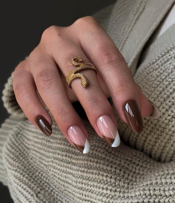 Best Fall Nail Colors Green French Polish Nails