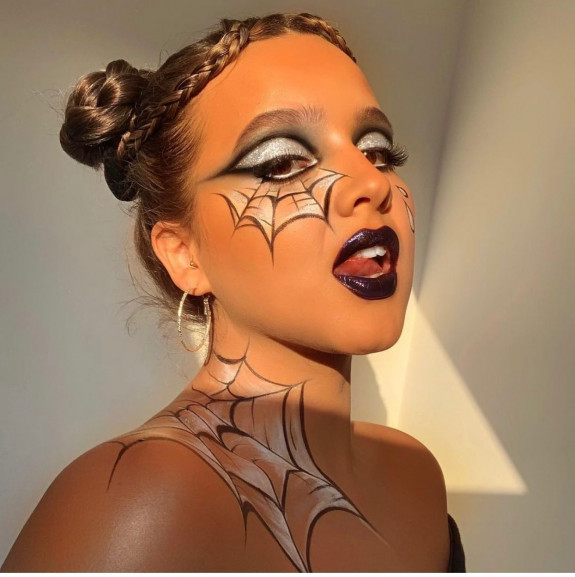 35 Creepy Spider Makeup Ideas for Halloween 2022 —Spider Spooky Queen Makeup