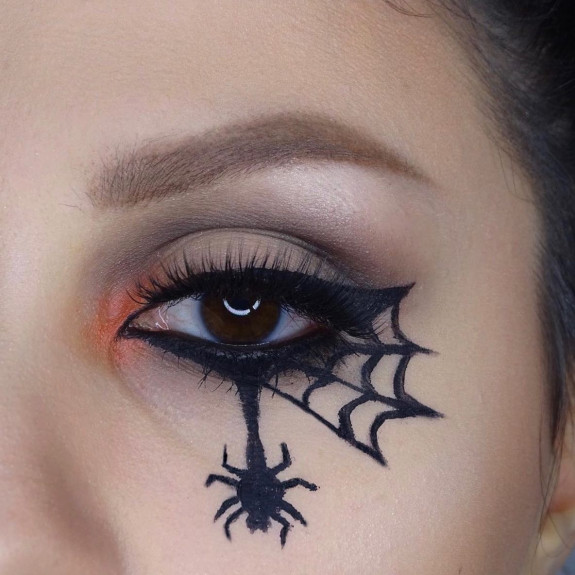 35 Creepy Spider Makeup Ideas for Halloween 2022 — Spider Web + Spider