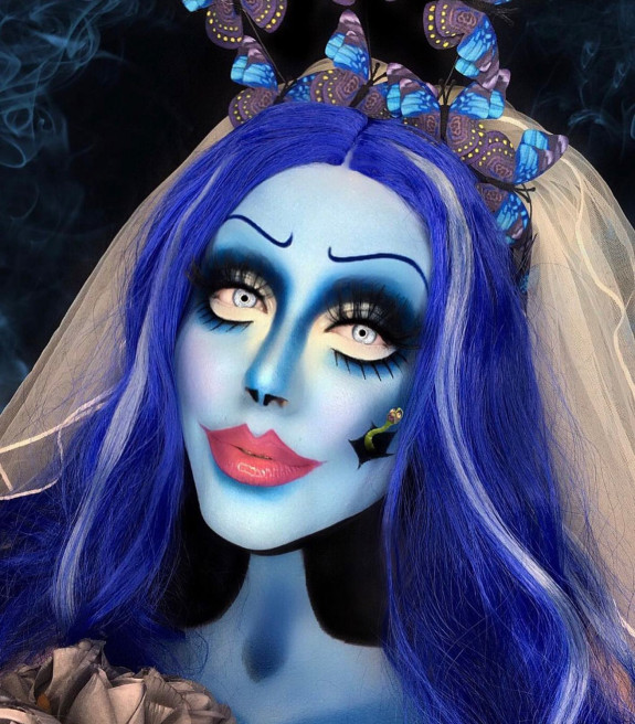 30 Halloween Makeup Looks for 2022 — Corpse Bride Makeup Look