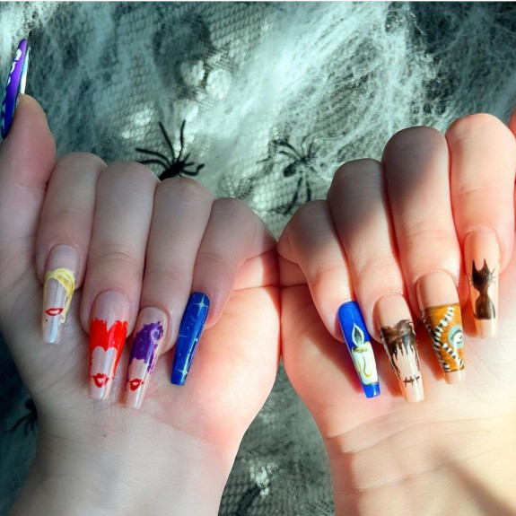 30+ Hocus Pocus Nail Ideas — Halloween Acrylic Nails