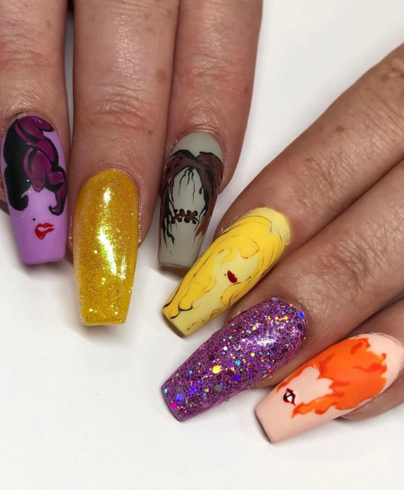 30+ Hocus Pocus Nail Ideas — Sanderson Sisters