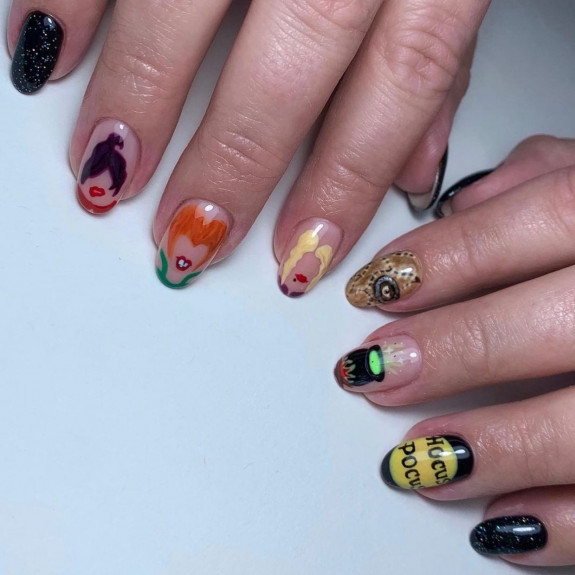 30+ Hocus Pocus Nail Ideas — Glorious Hocus Pocus Nails