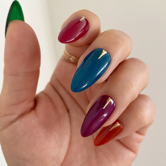 30+ Gorgeous Fall Inspired Nail Ideas — Jewel-Toned Nails