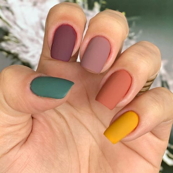 30+ Chic Fall Nail Colors & Designs — Matte Jewel-Toned Nails