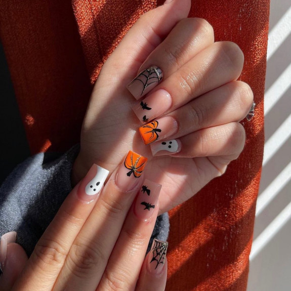 30 Cute Pumpkin Nails — Cute Halloween Nails