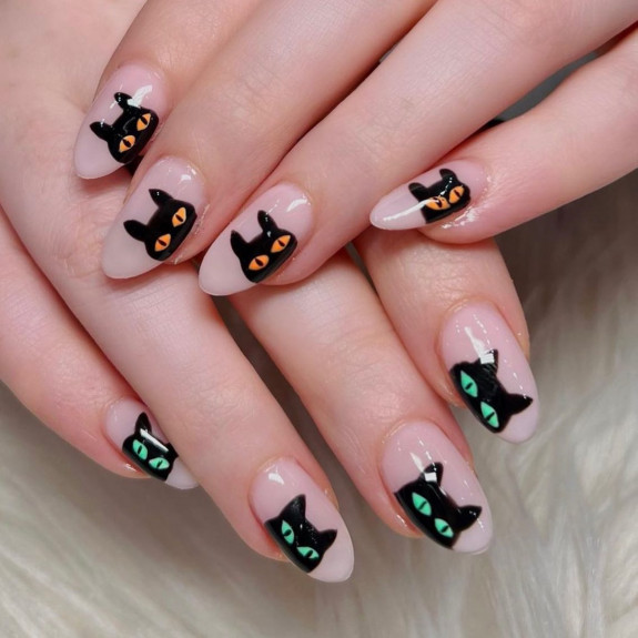 halloween nails, spooky nails, ghost nails, halloween french tip nails, halloween nail designs, halloween nail ideas, cute halloween nails, best halloween nails