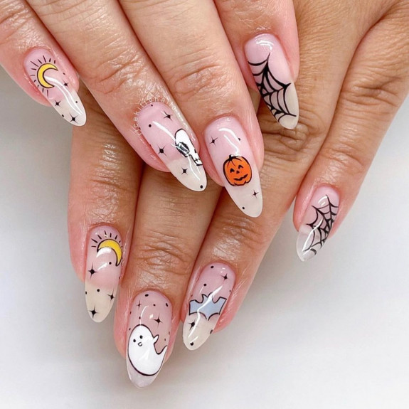 76 Spooky Halloween Nails for Every Taste — Spooky Almond Nails