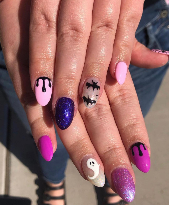 halloween nails, spooky nails, ghost nails, halloween french tip nails, halloween nail designs, halloween nail ideas, cute halloween nails, best halloween nails