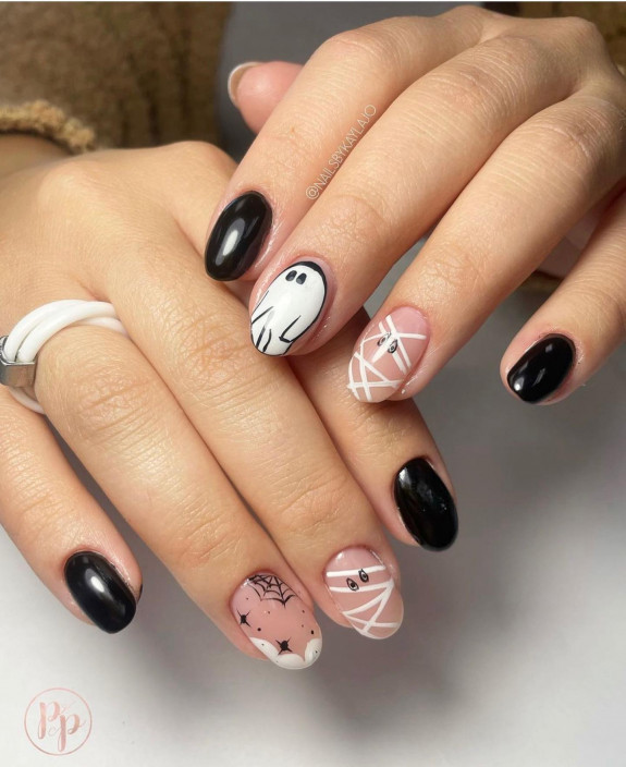 60+ Halloween Nails 2022 — Spooky Short Nails