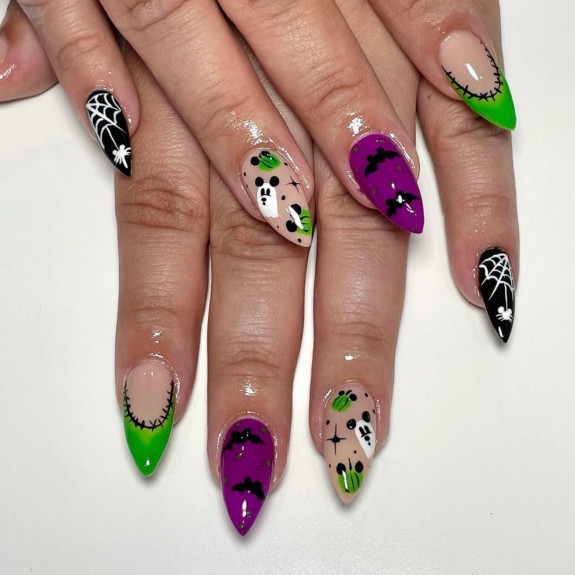 76 Spooky Halloween Nails for Every Taste — Black Green, Purple Nails