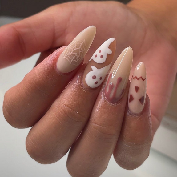 60+ Halloween Nails 2022 — Nude Spooky Nails