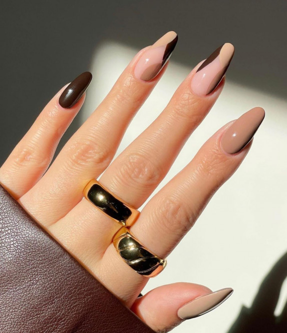 42 Best Fall Nail Trends of 2022 — Chocolate Brown + Neutral Nails