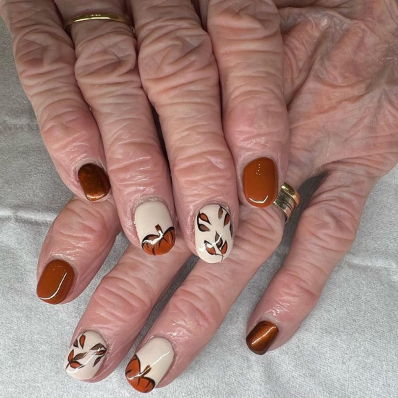 50+ Fall Nails That Are So Trendy — Pumpkin & Leave Nails