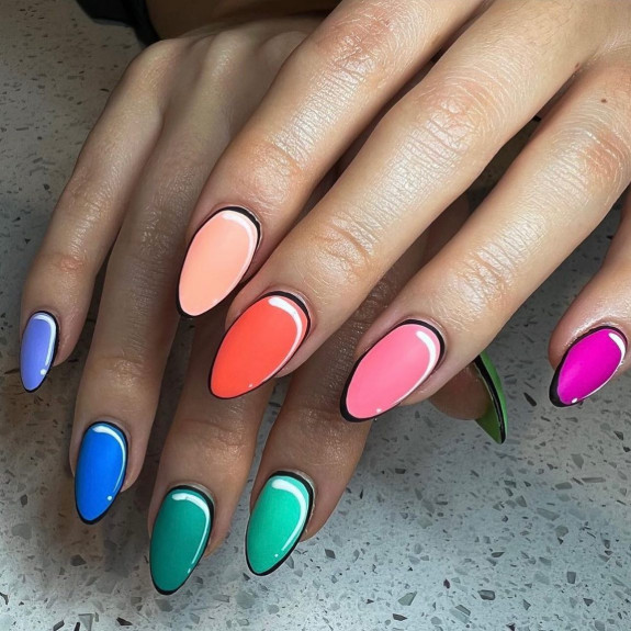 30 Creative Pop Art Nail Ideas — Bright Color Pop Art Nails