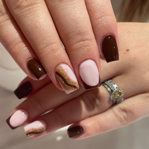 50+ Fall Nails That Are So Trendy — Glitter & Chocolate Autumn Nails