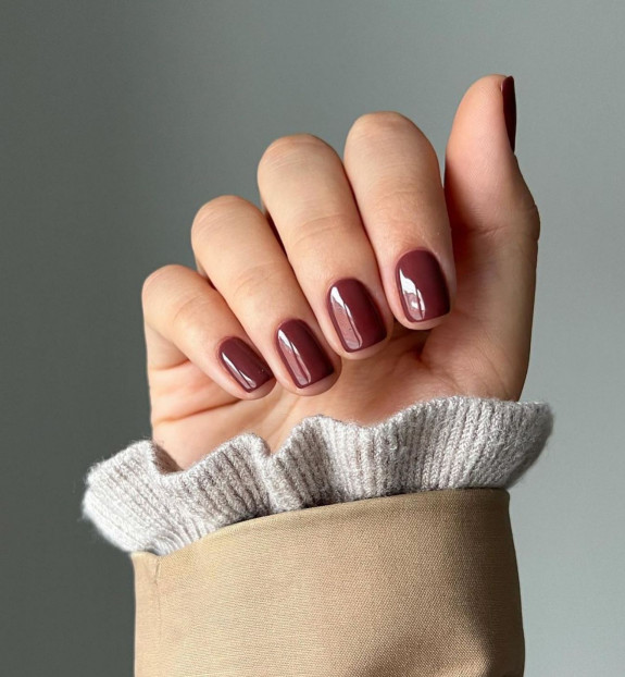 50+ Fall Nails That Are So Trendy — Simple Brown Nails