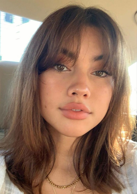 40 BEST Ways To Wear Wispy Bangs 2022 — Brown Shoulder Length + Wispy Bangs