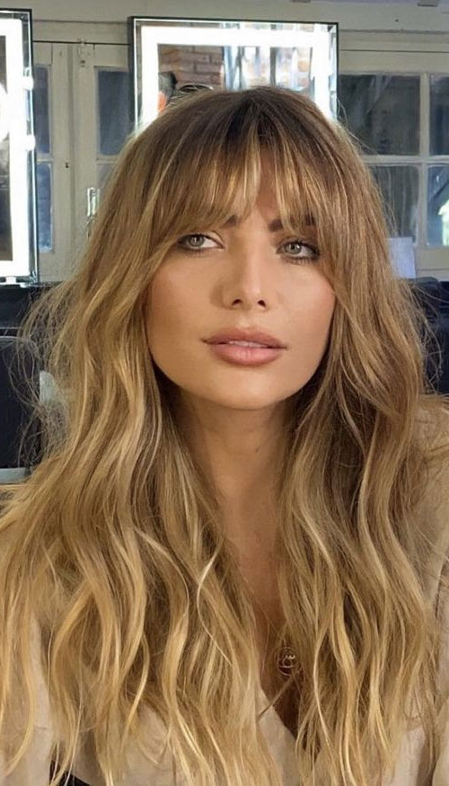 40 BEST Ways To Wear Wispy Bangs 2022 — Blonde Wavy Long Hair