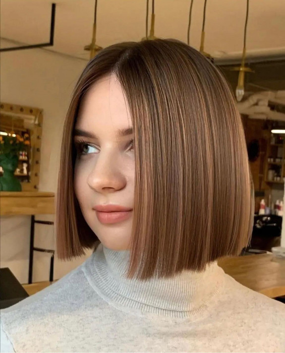 48 Chic Bob Hairstyles & Haircuts — Brown Hair Bob Haircut